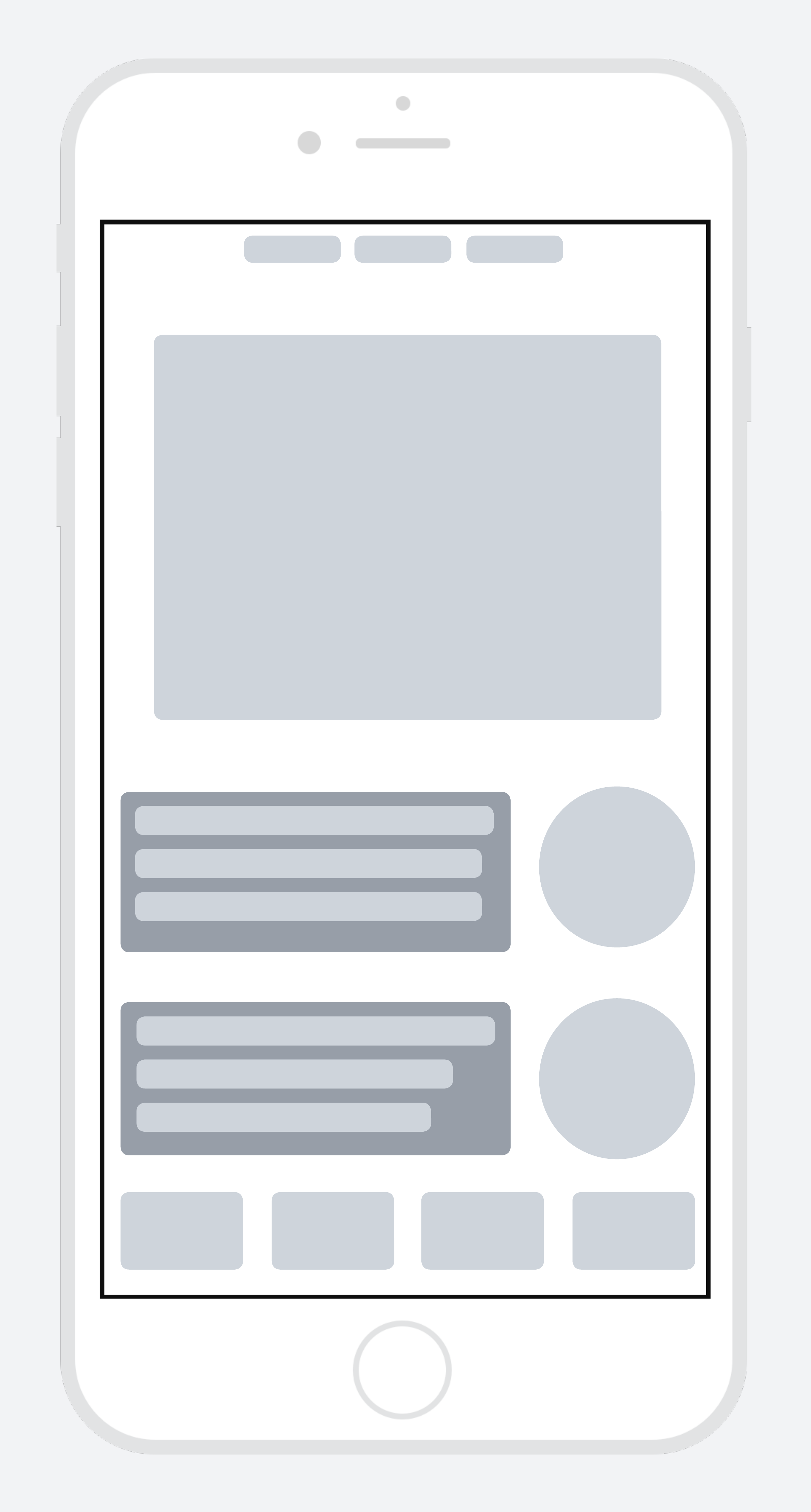 モバイル・スマホのワイヤフレーム・モックアップテンプレート