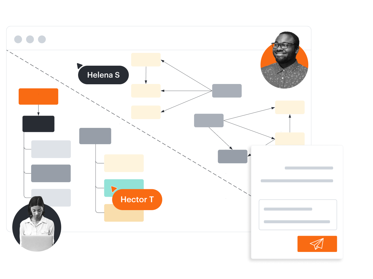 Zaprojektowane specjalnie do tworzenia diagramów