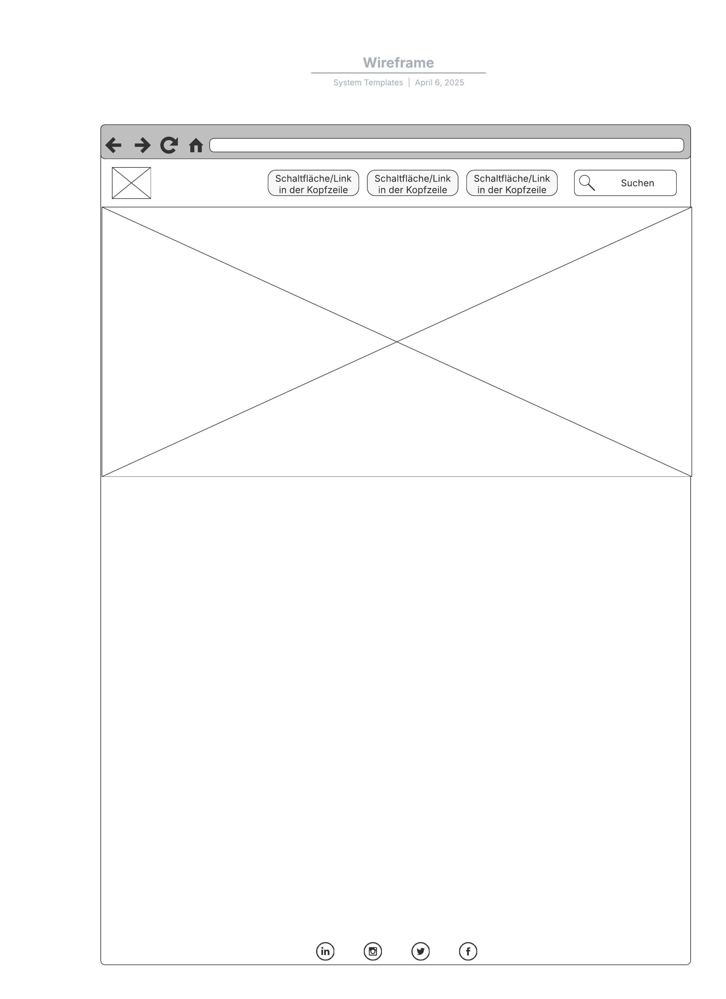 Wireframe Vorlage