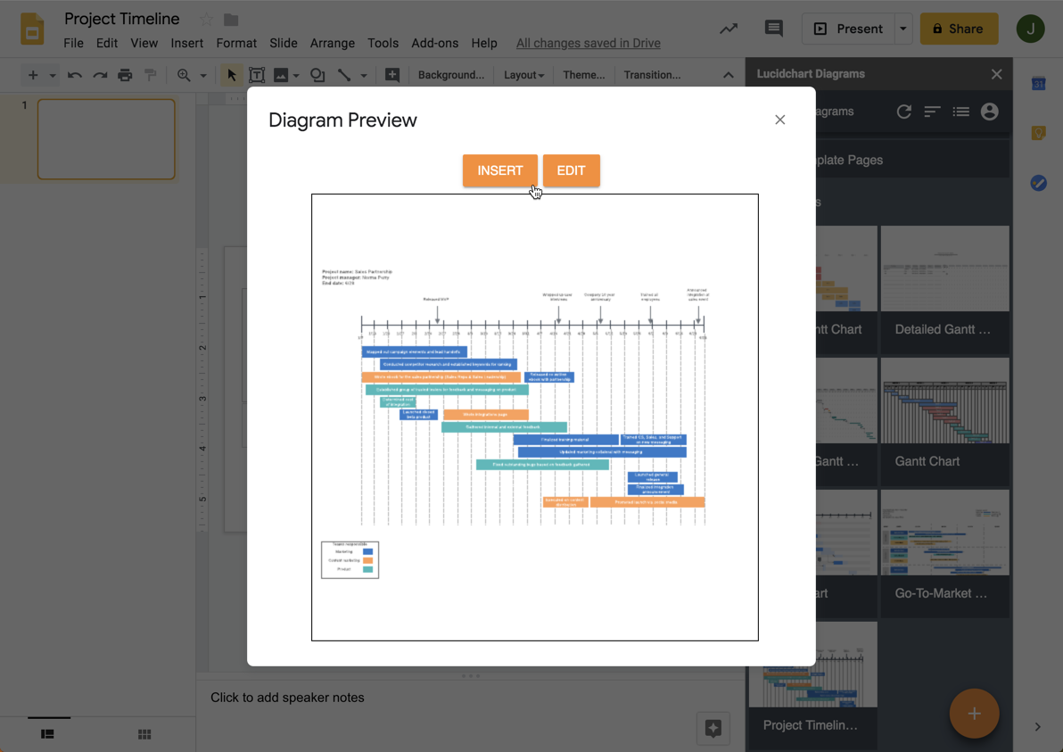 Gantt Chart G-Suite Integration