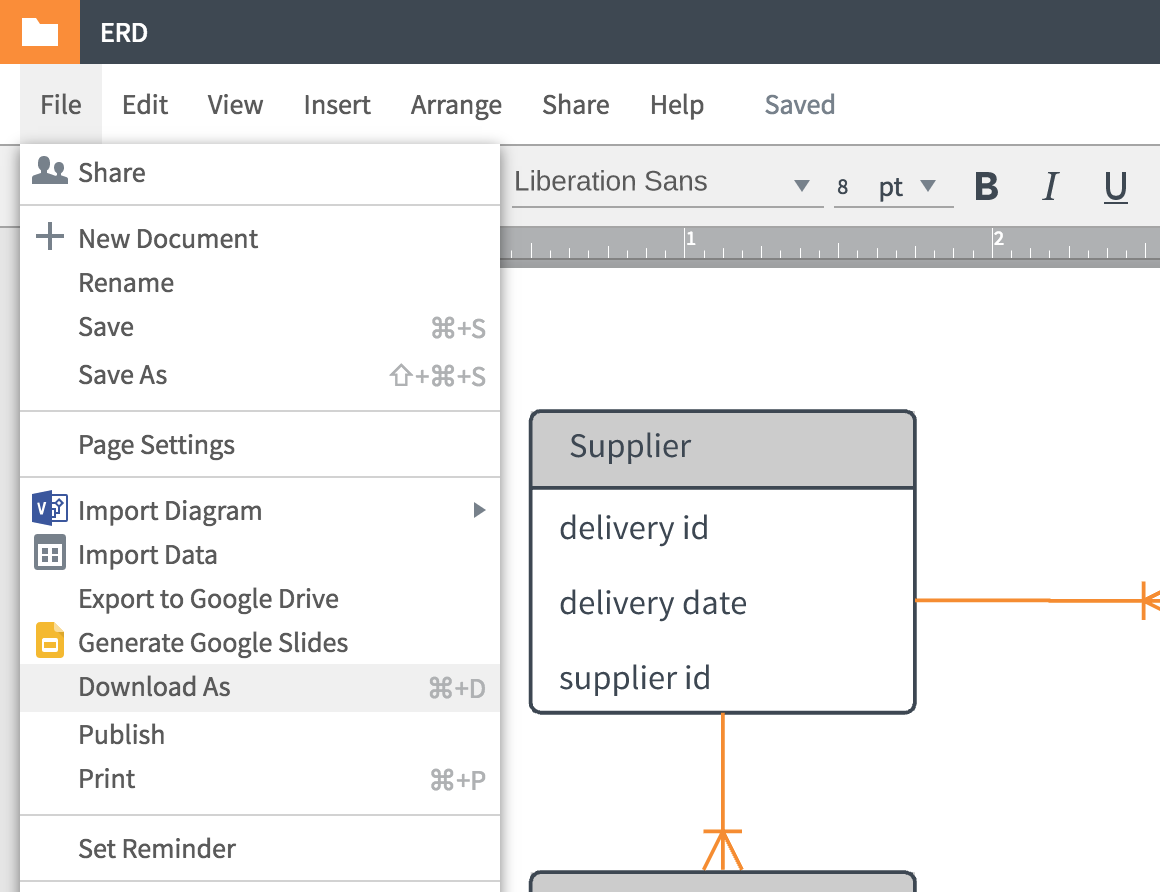 How do I export documents to Visio?