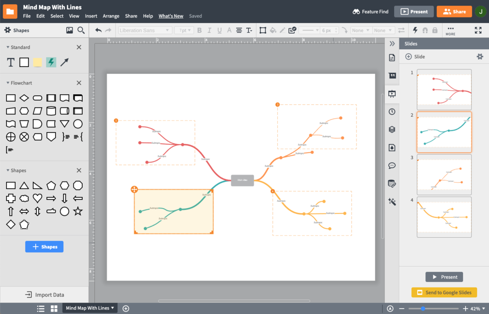 Present your work from Lucidchart