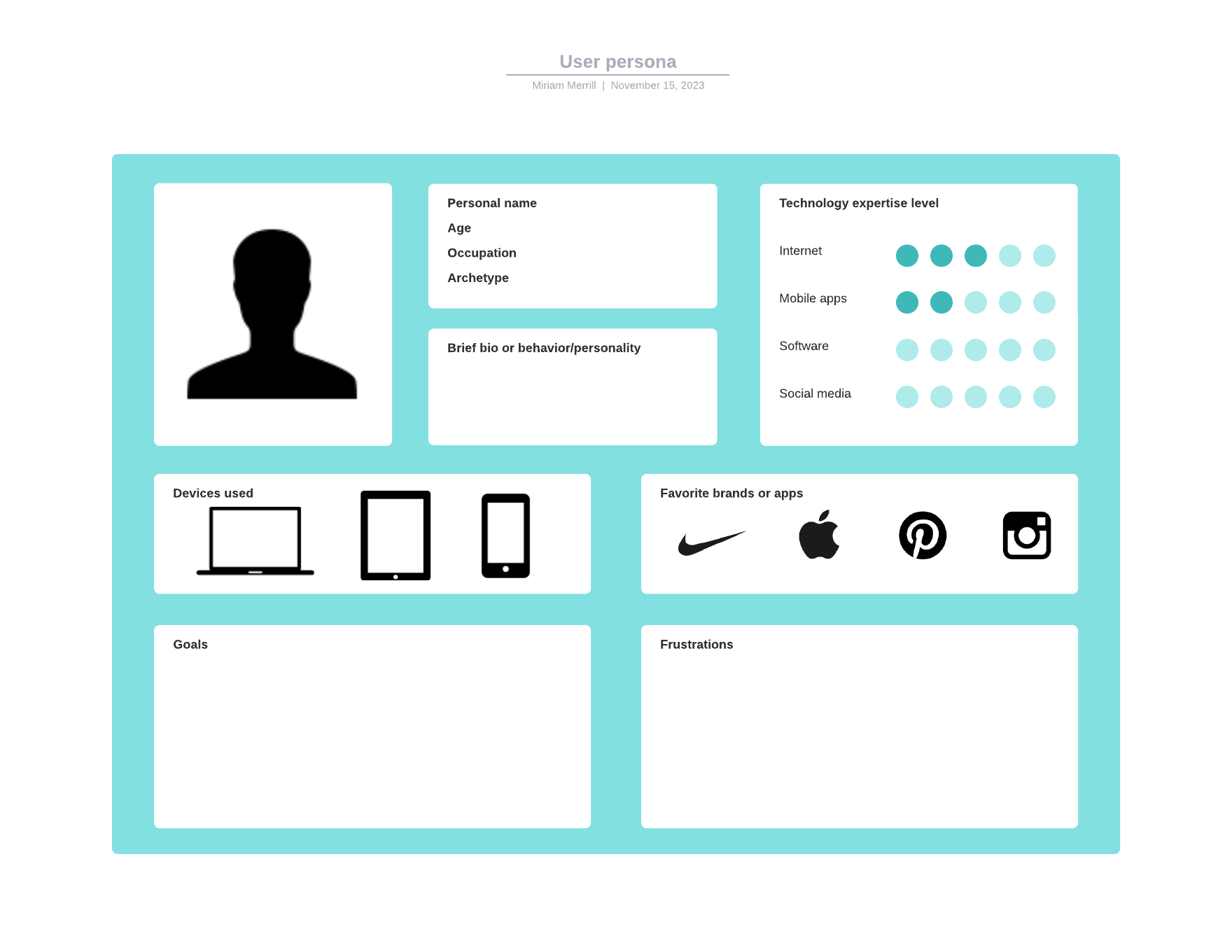 User Persona Vorlage
