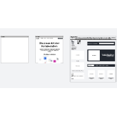 Website Wireframe für mehrere Seiten