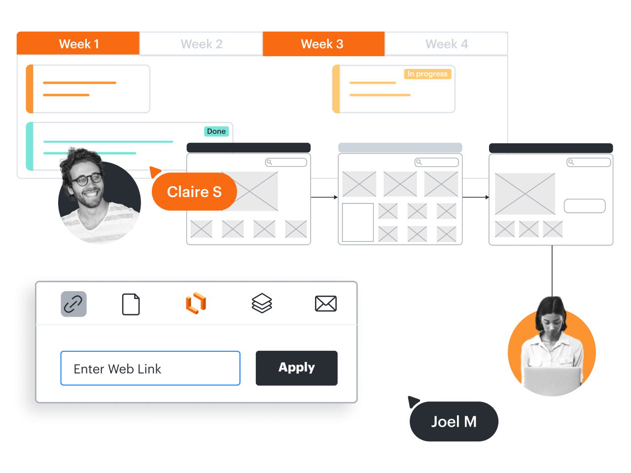 Teams die mockups maken in Lucidchart