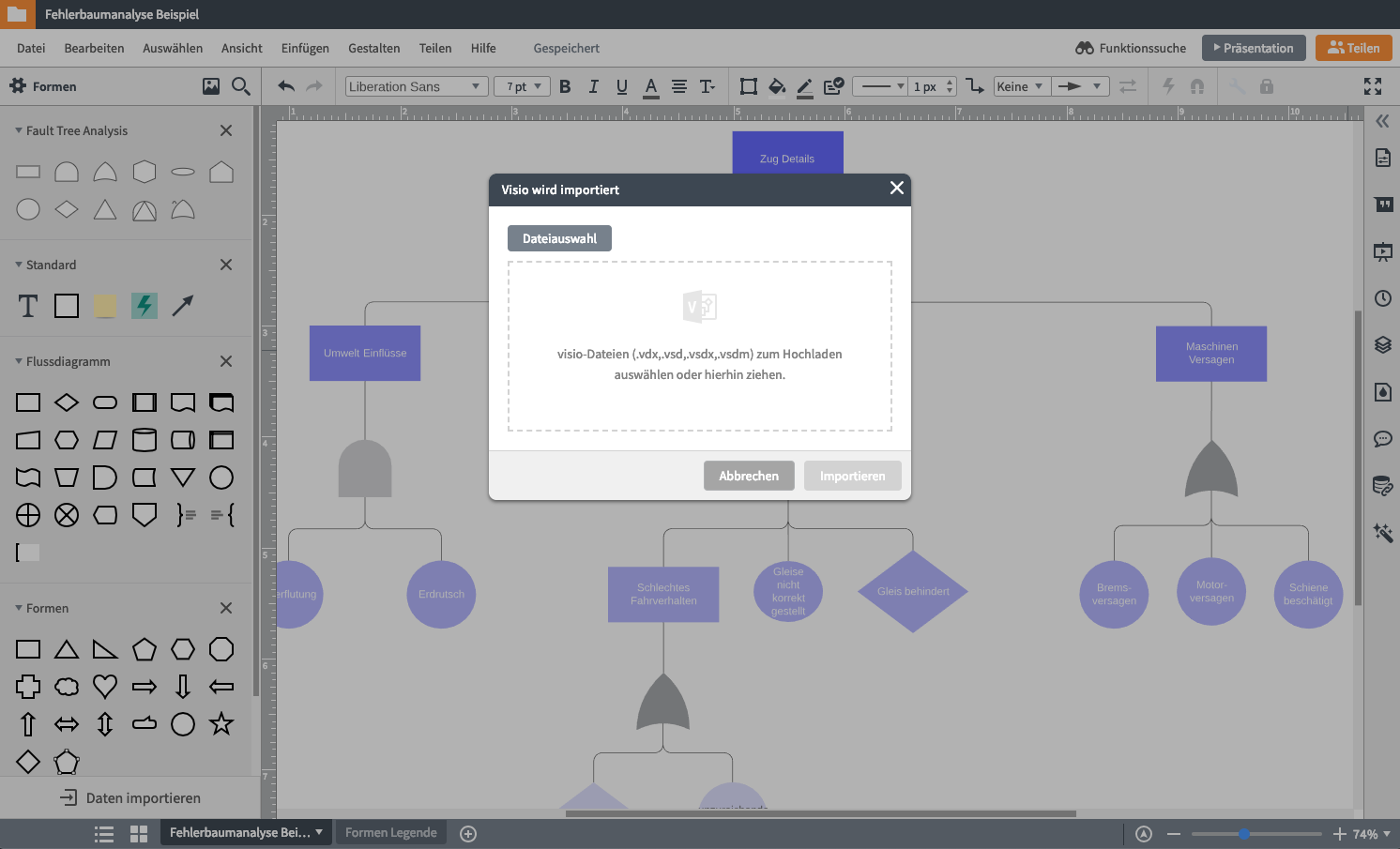 Importieren Sie Ihre Visio Diagramme