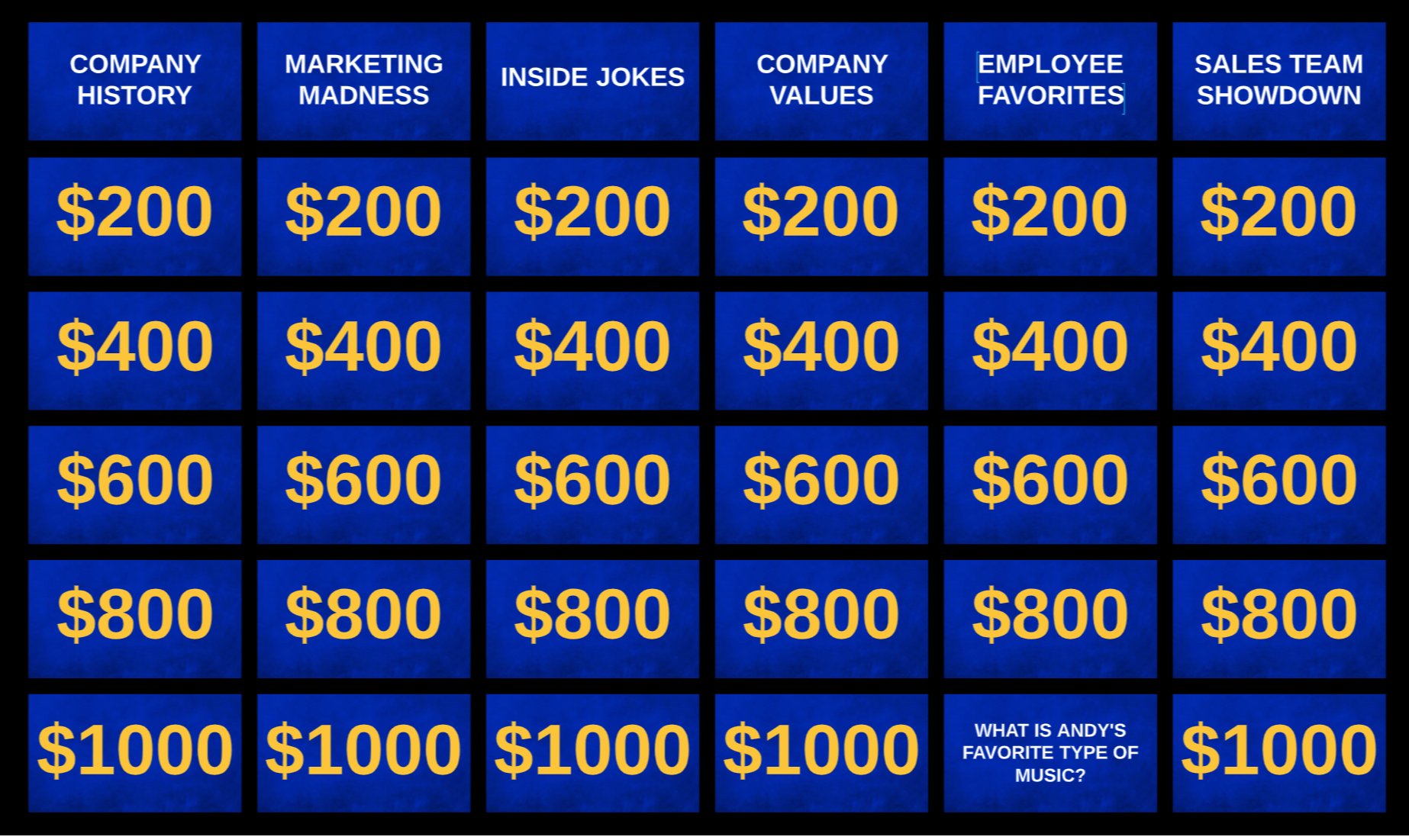 Beispiel: Quizshow