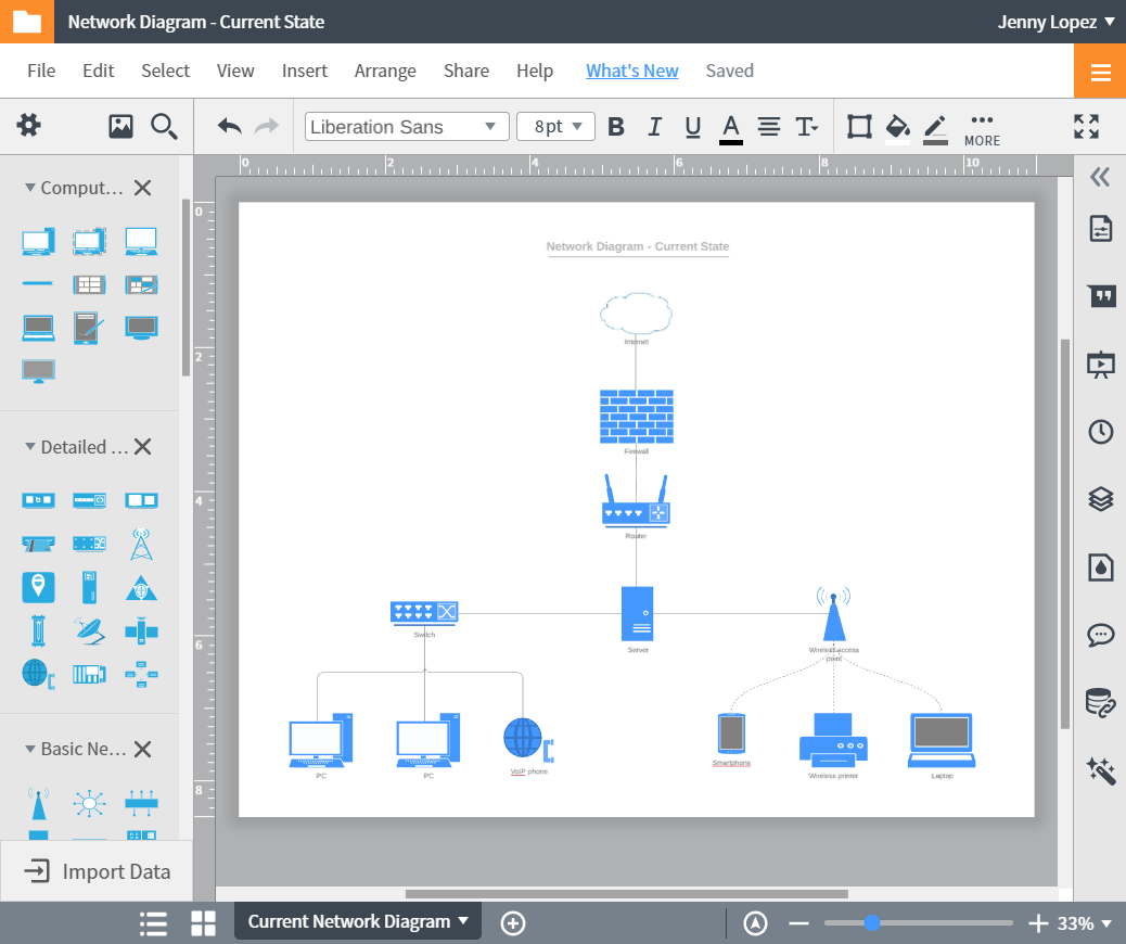 Get started with our free network diagram software