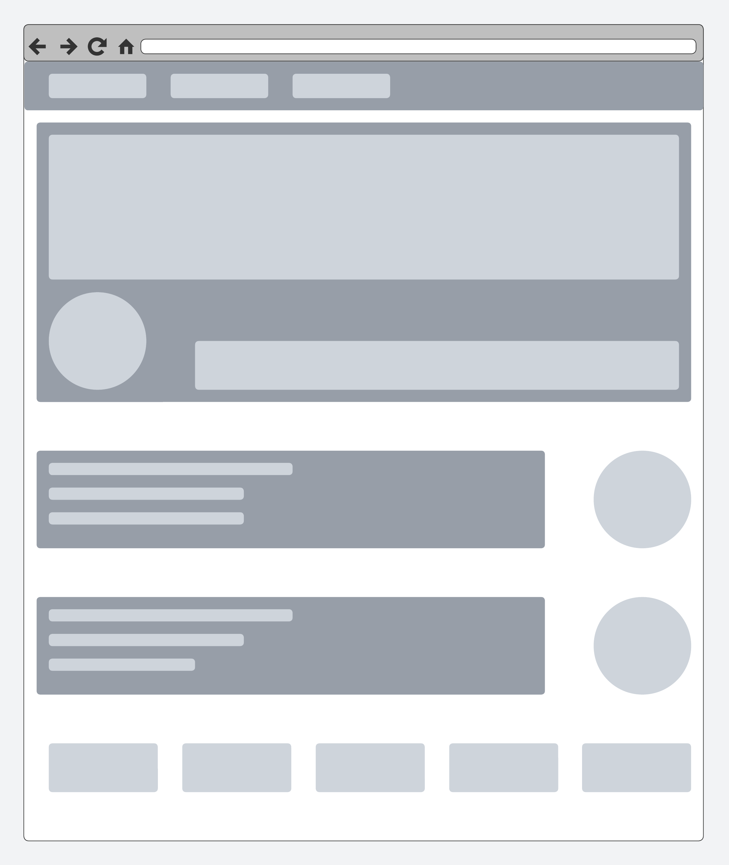 Lucidchart Webサイトのワイヤフレーム・モックアップテンプレート