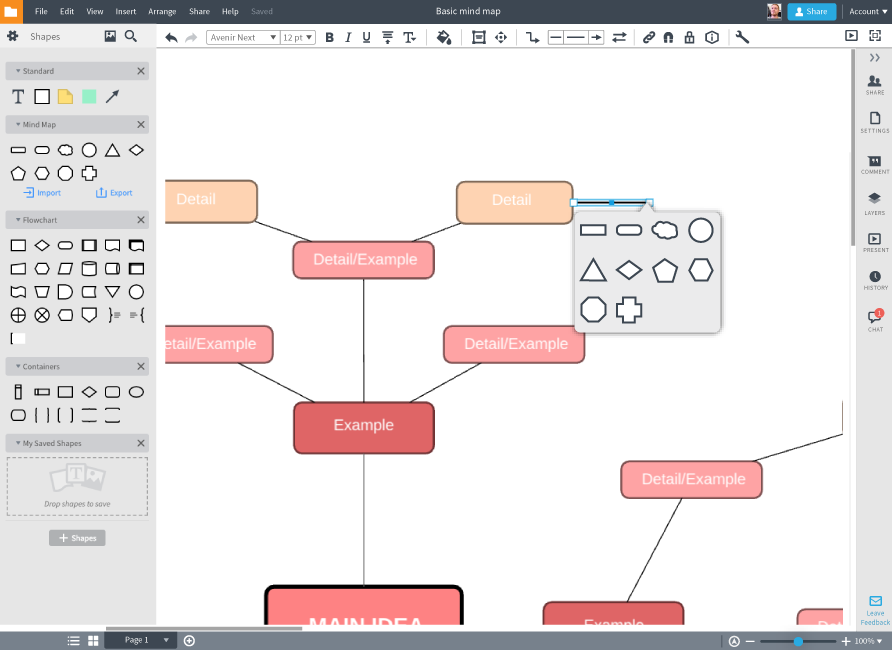 A mind map maker for illustrating ideas with ease