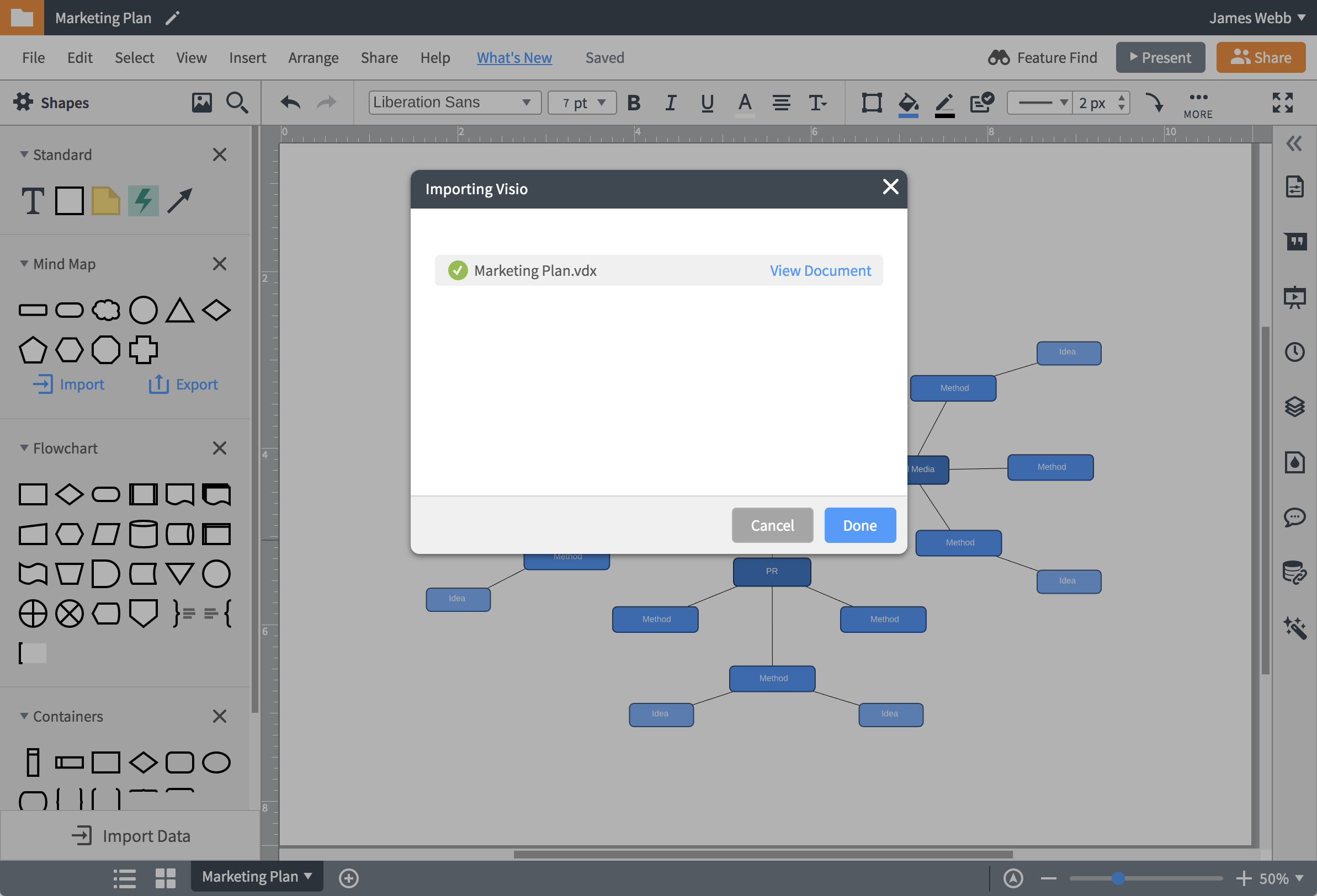 Import from Visio, OmniGraffle, draw.io, or Smartdraw