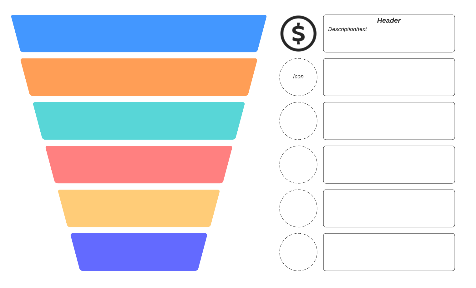 Infographic funnel template (click on image to edit)