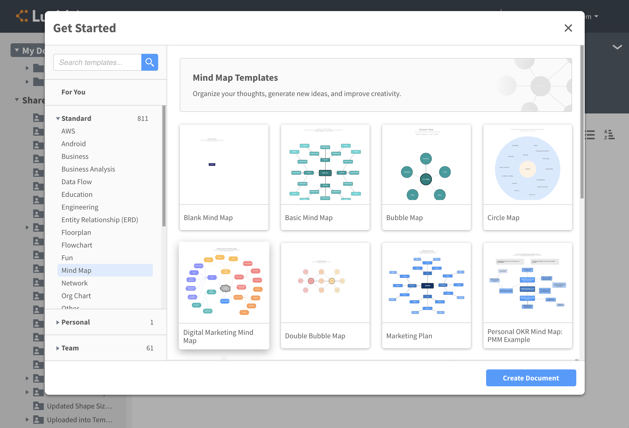 Get started faster with your choice of templates