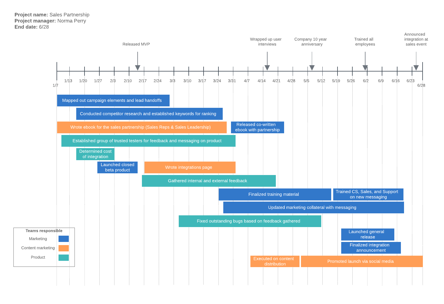 project timeline example