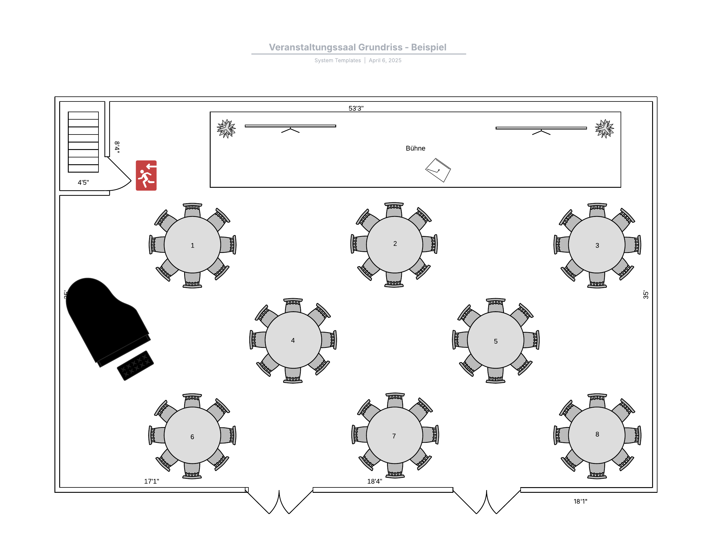 Grundriss Veranstaltungssaal