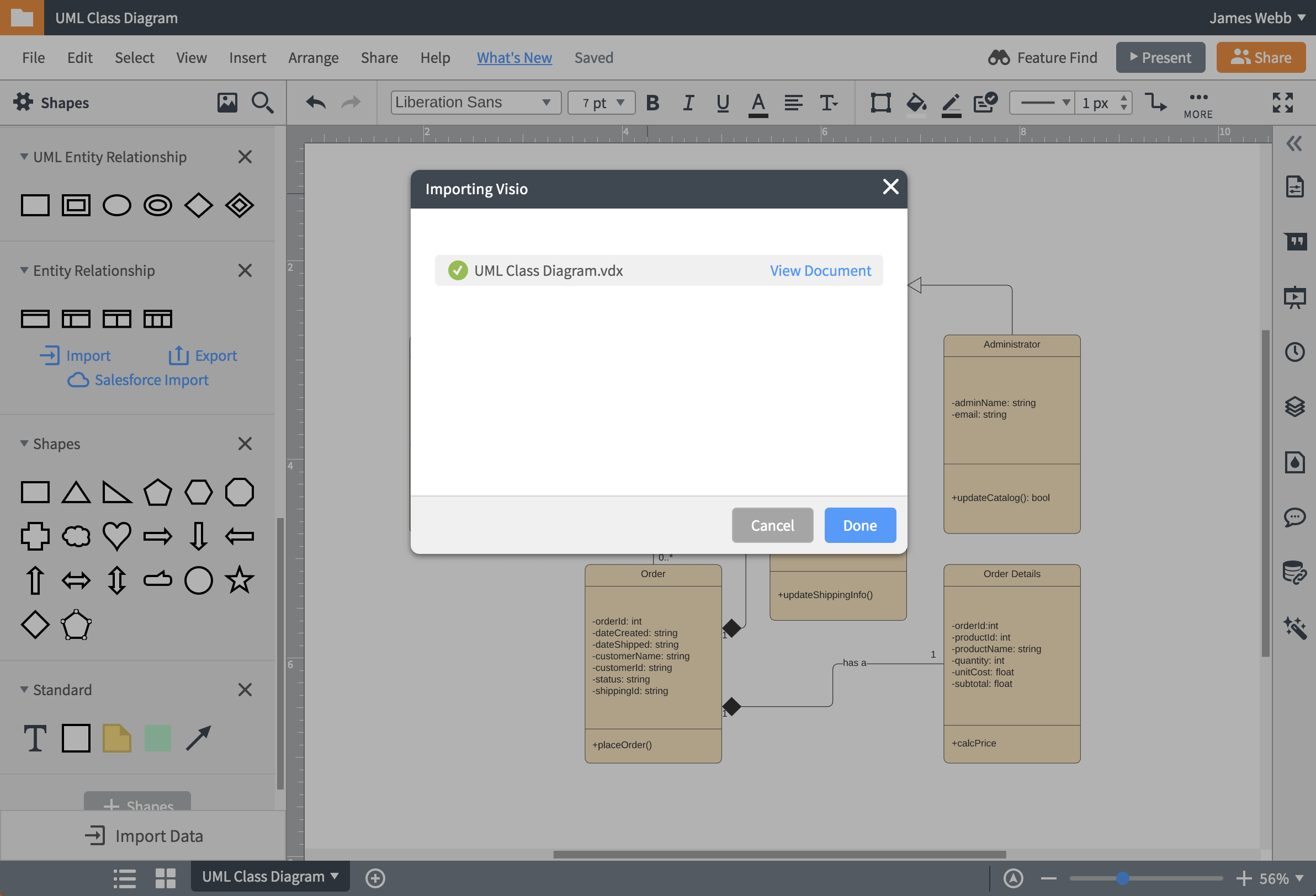 Importez vos diagrammes à partir d'OmniGraffle, de Visio, de Gliffy et de draw.io