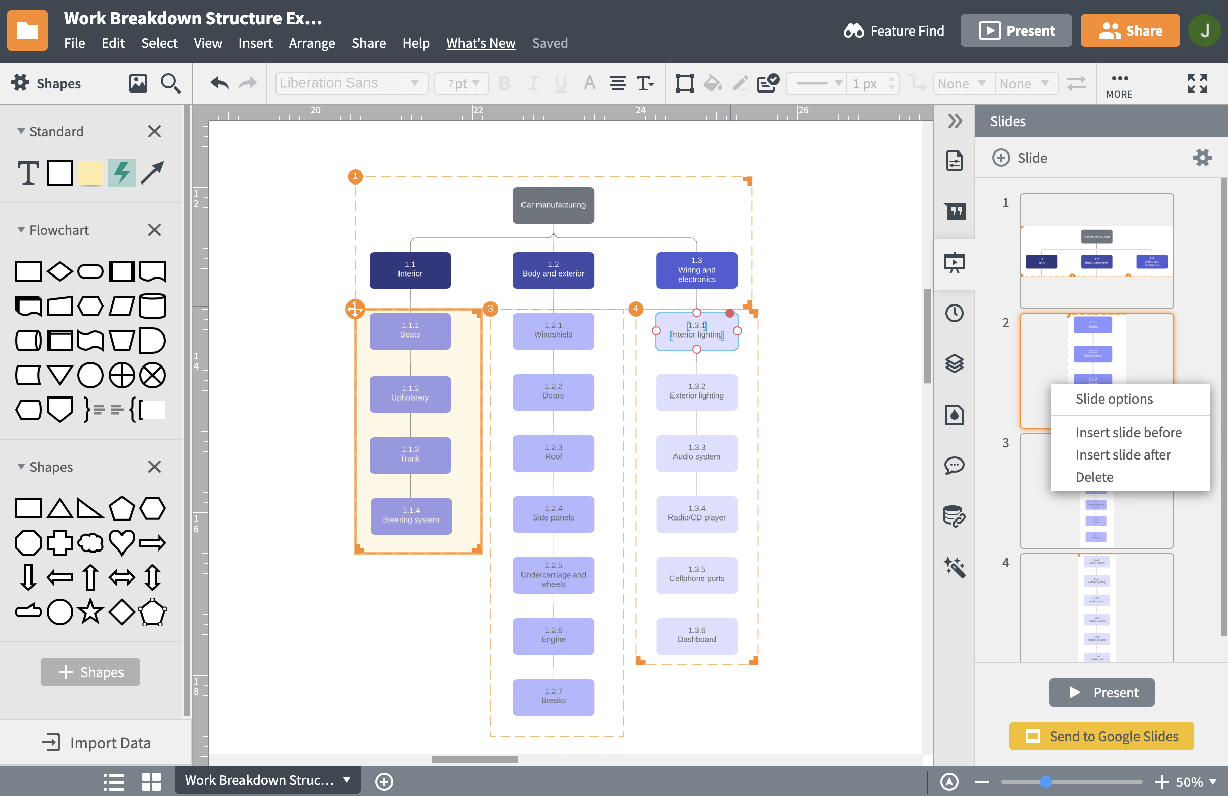 Instantly present your flowchart to your entire team