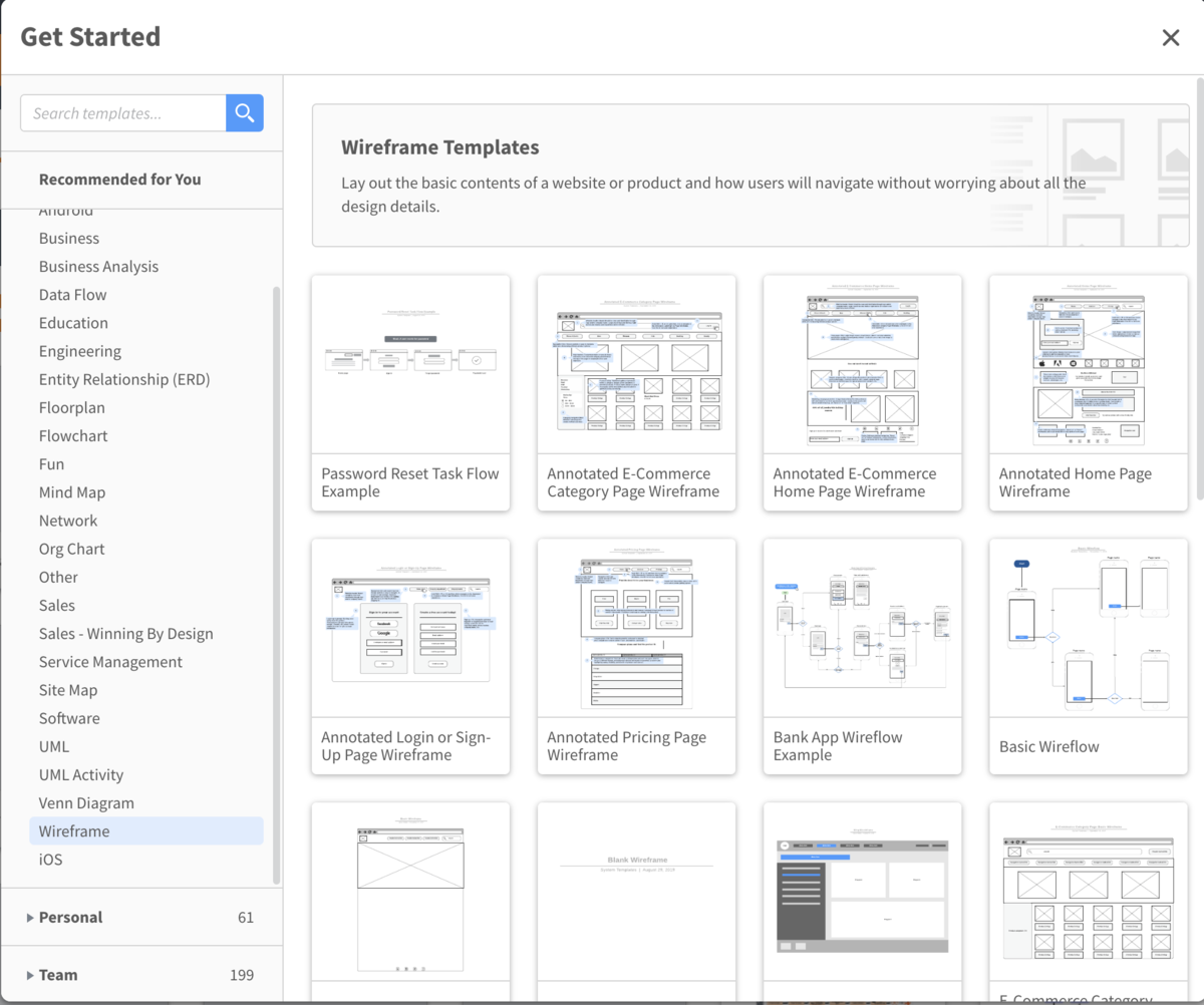 Select and customize a template