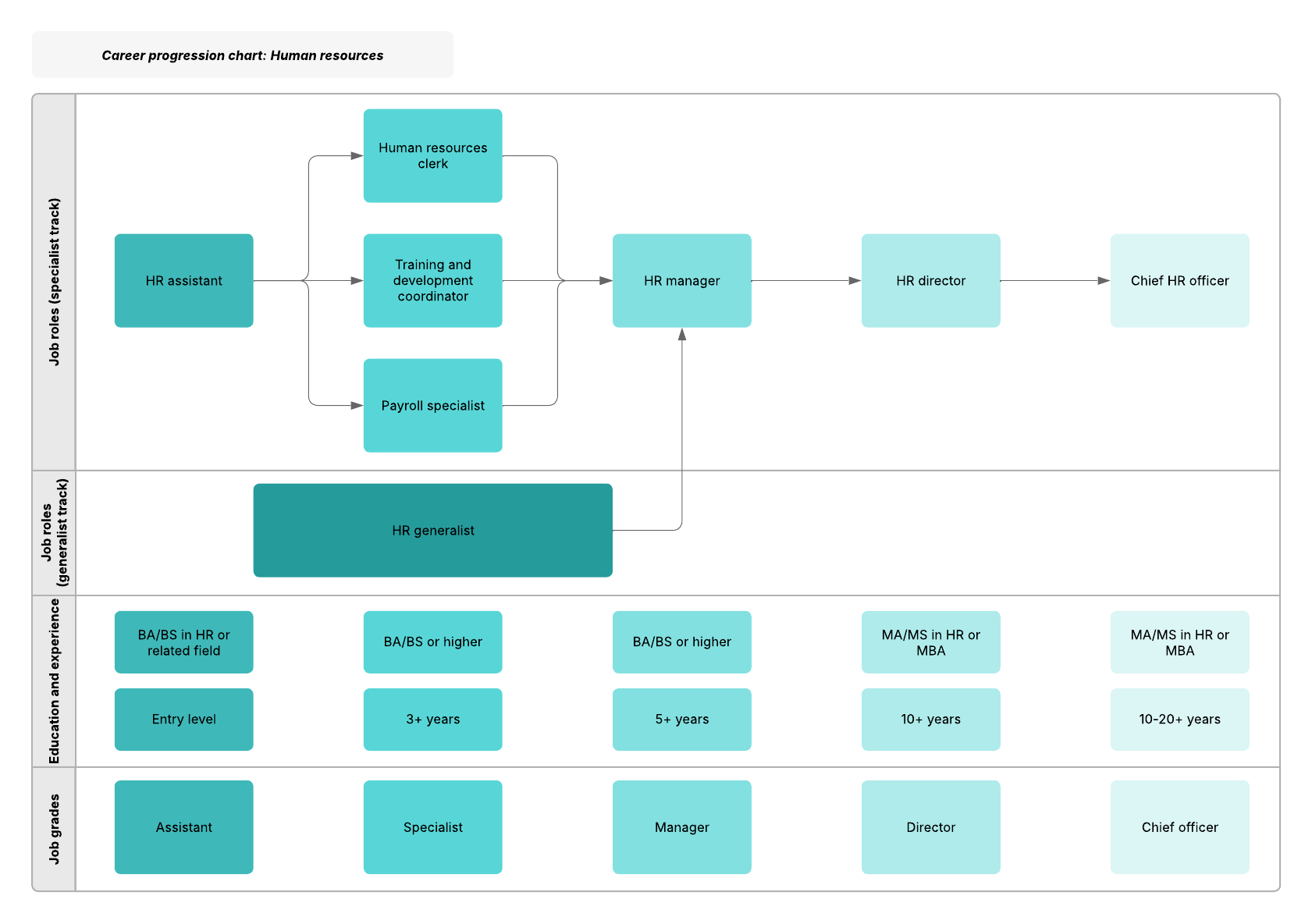 Career progression chart example (click on image to edit)