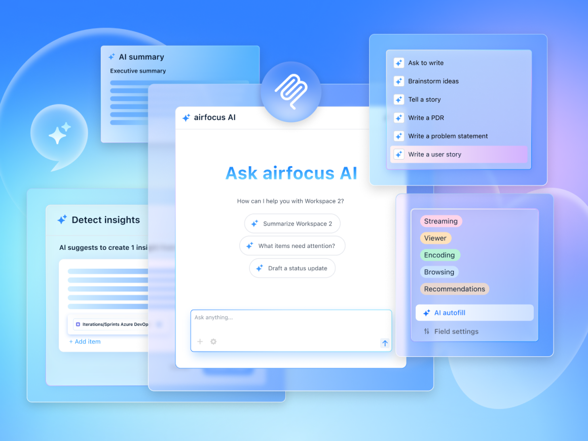 stylized airfocus AI image that shows Ask airfocus AI dialogue box