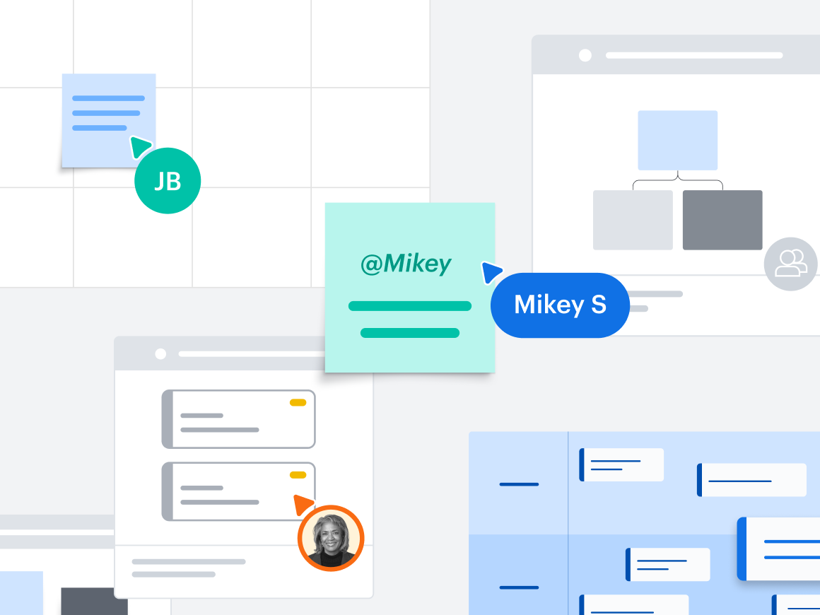 In Lucid, it’s easy to collaborate in real time or asynchronously.