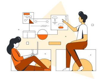 2 people creating and sharing their easy schematic