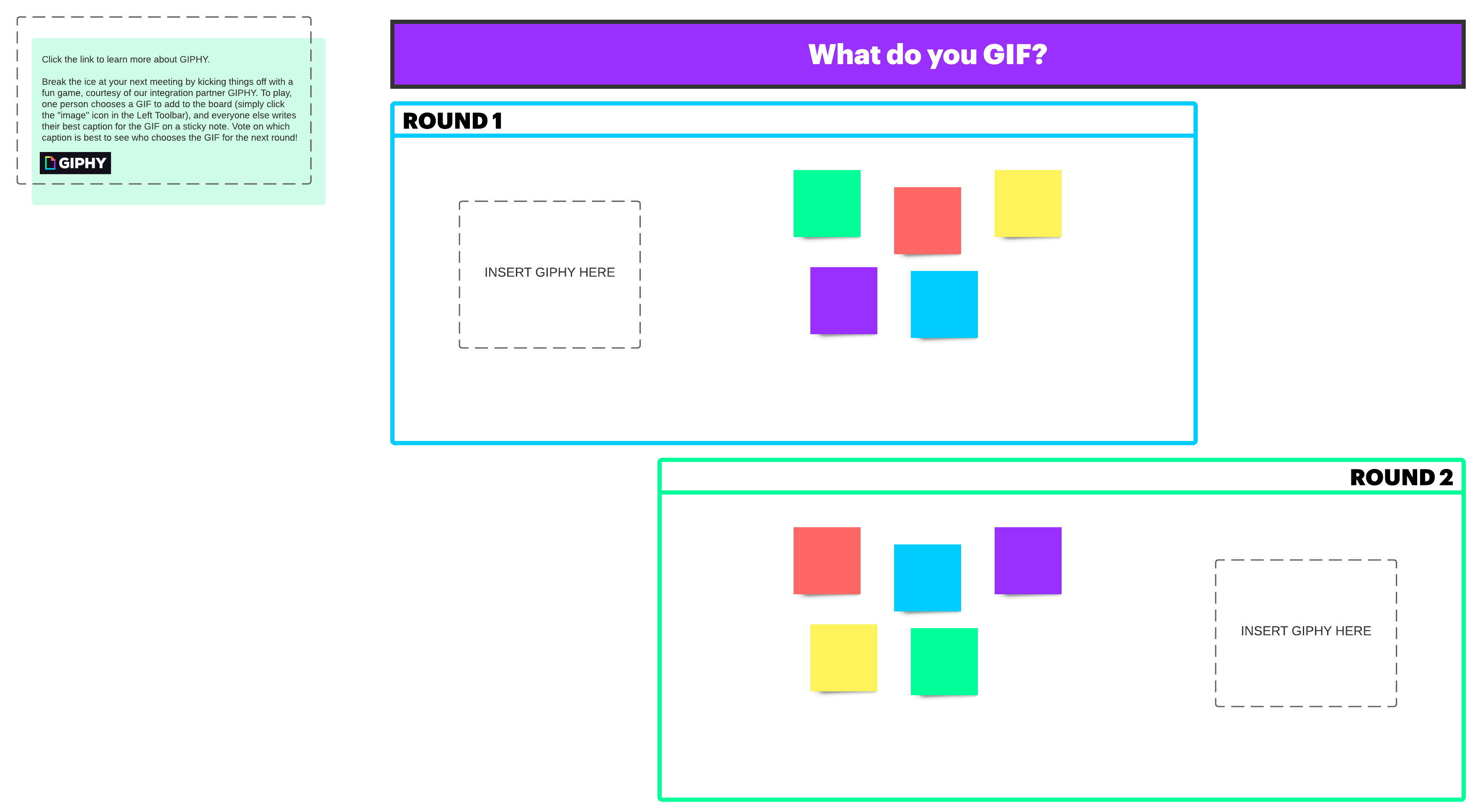 クリックすると、この GIPHY アイスブレーカーテンプレートをオンラインでカスタマイズできます。