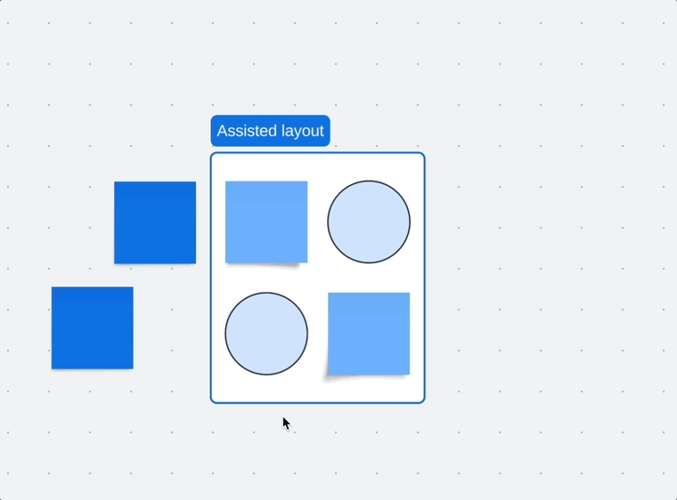 Assisted layout arranges shapes and lines automatically so your diagram is polished.