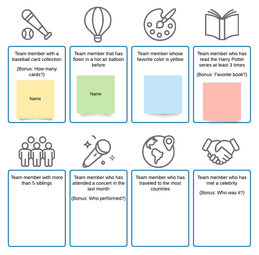 Team building scavenger hunt (click image to use template)