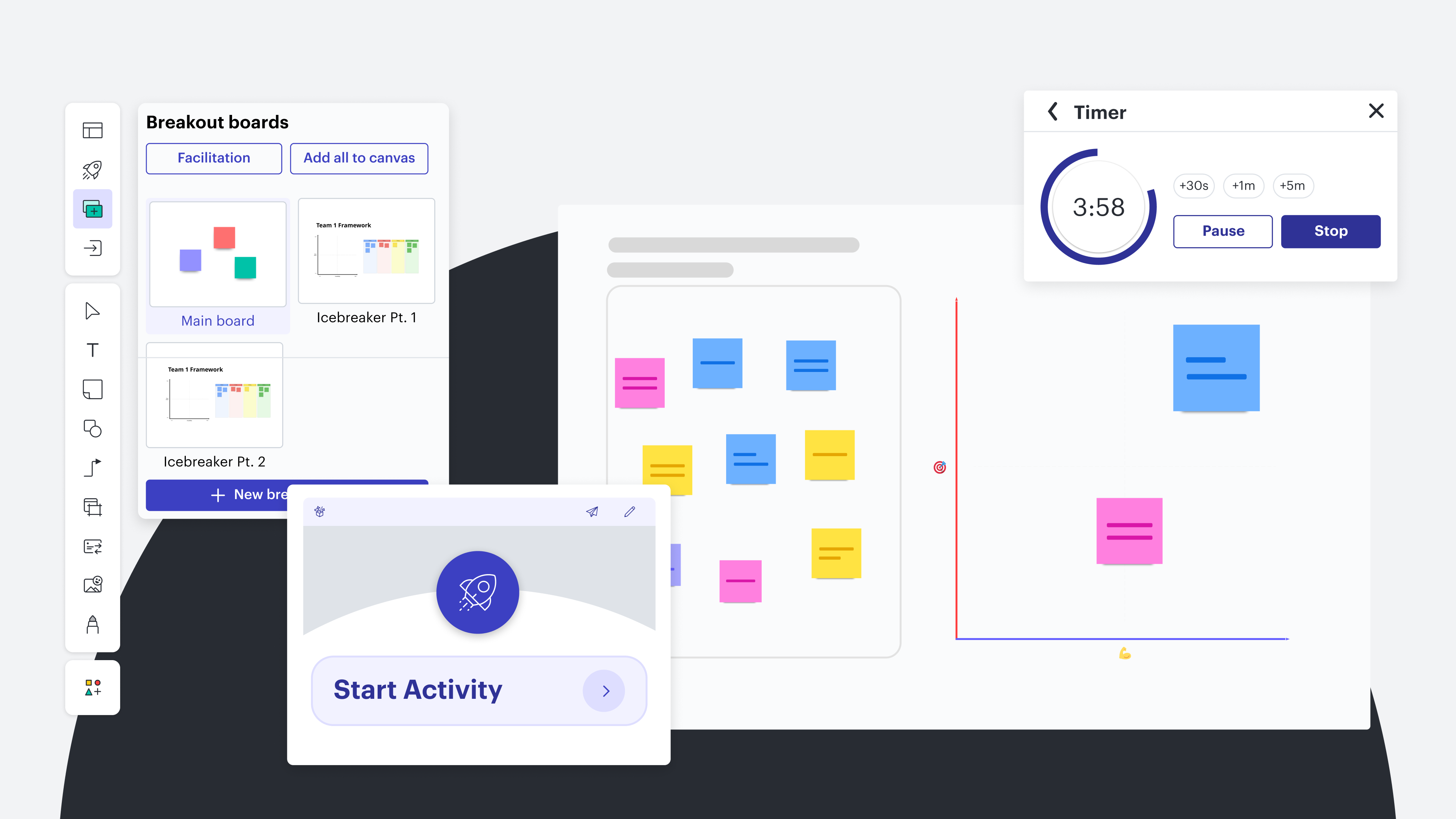 Use breakout boards in Lucid to facilitate your team planning sessions.