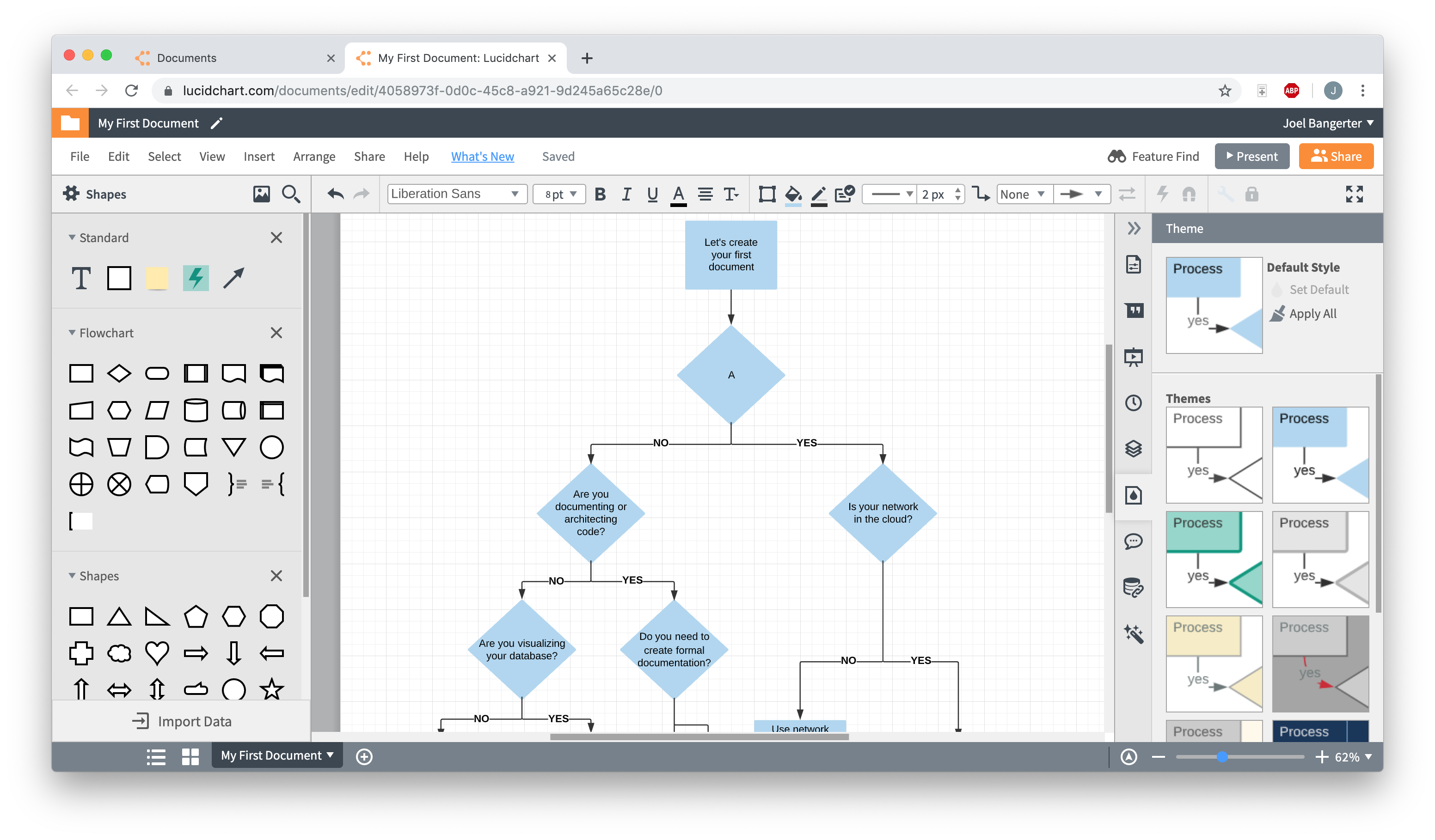 Format and Style in Lucidchart