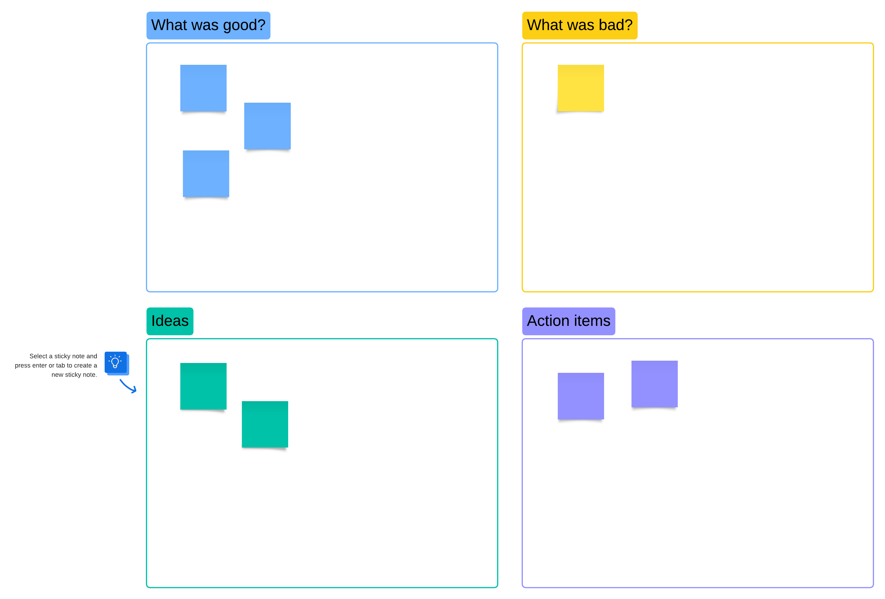 Click the image to create your retrospective board.
