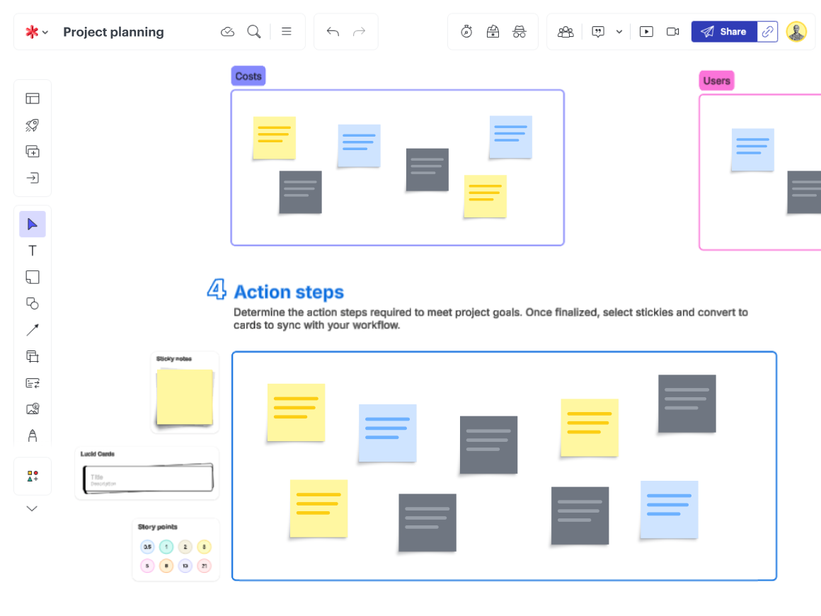 Try using colors to indicate project status in this project planning template. Click on the image to get started.