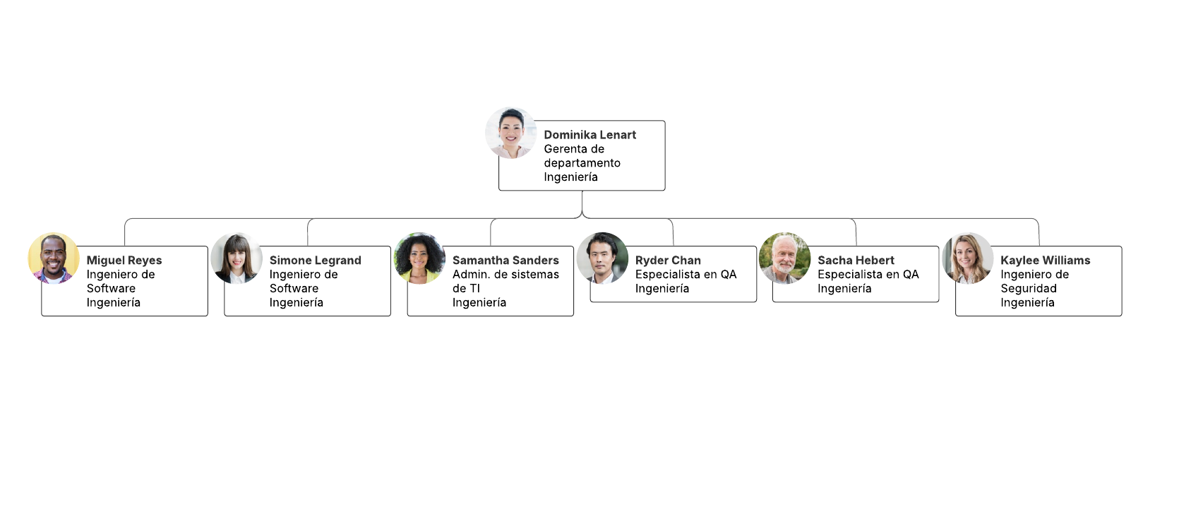 Ejemplo organigrama horizontal (plano)