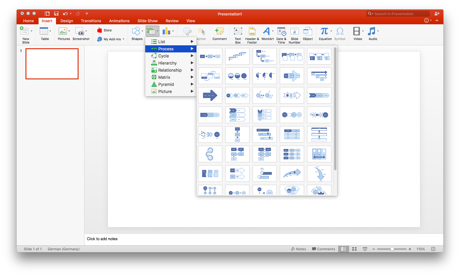 Smart Art in Powerpoint