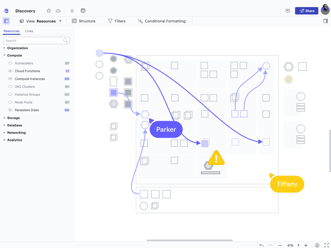Automatically generate AWS, Azure, or Google Cloud diagrams with Lucid.