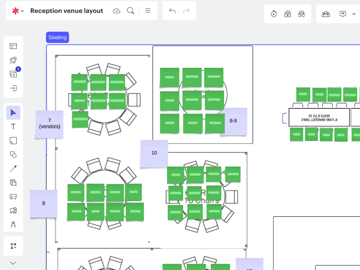 Kathleen Stone, business development and strategy manager, used Lucid to visualize the layout of her wedding venue.