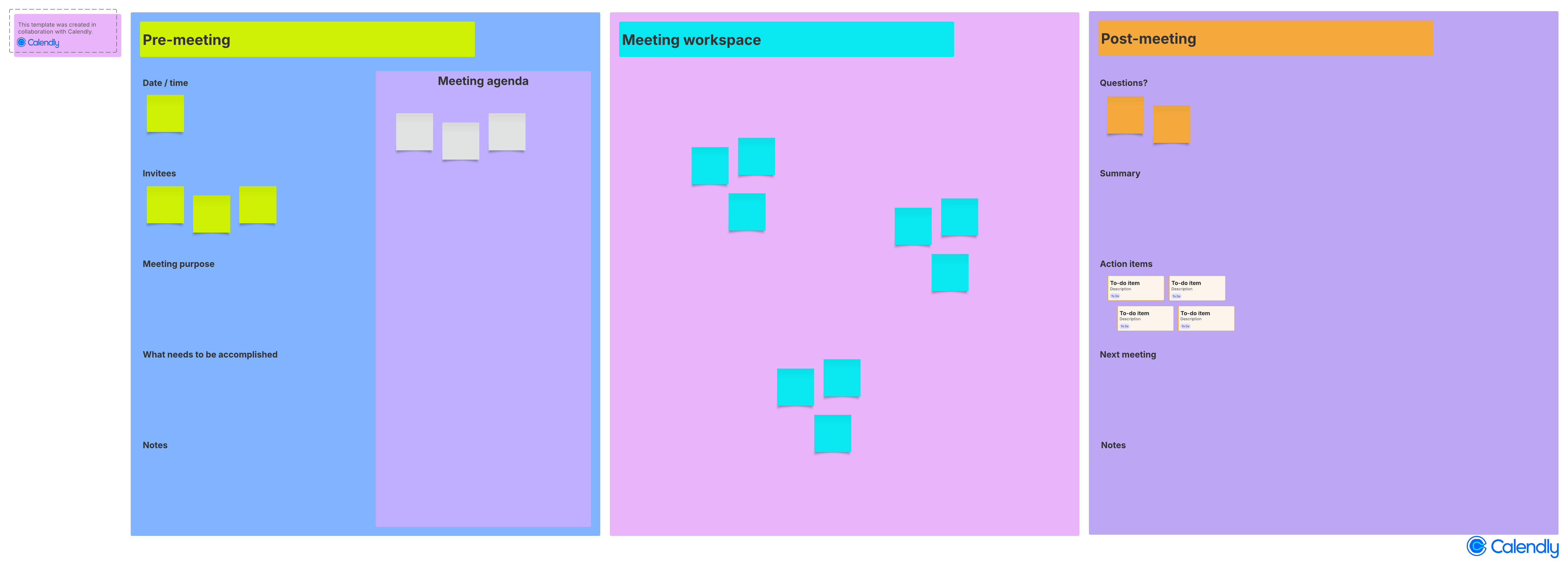 Click on the image to modify the Calendly meeting agenda template online.