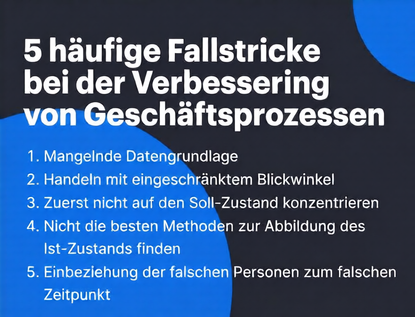 5 potentielle Probleme bei der Prozessverbesserung