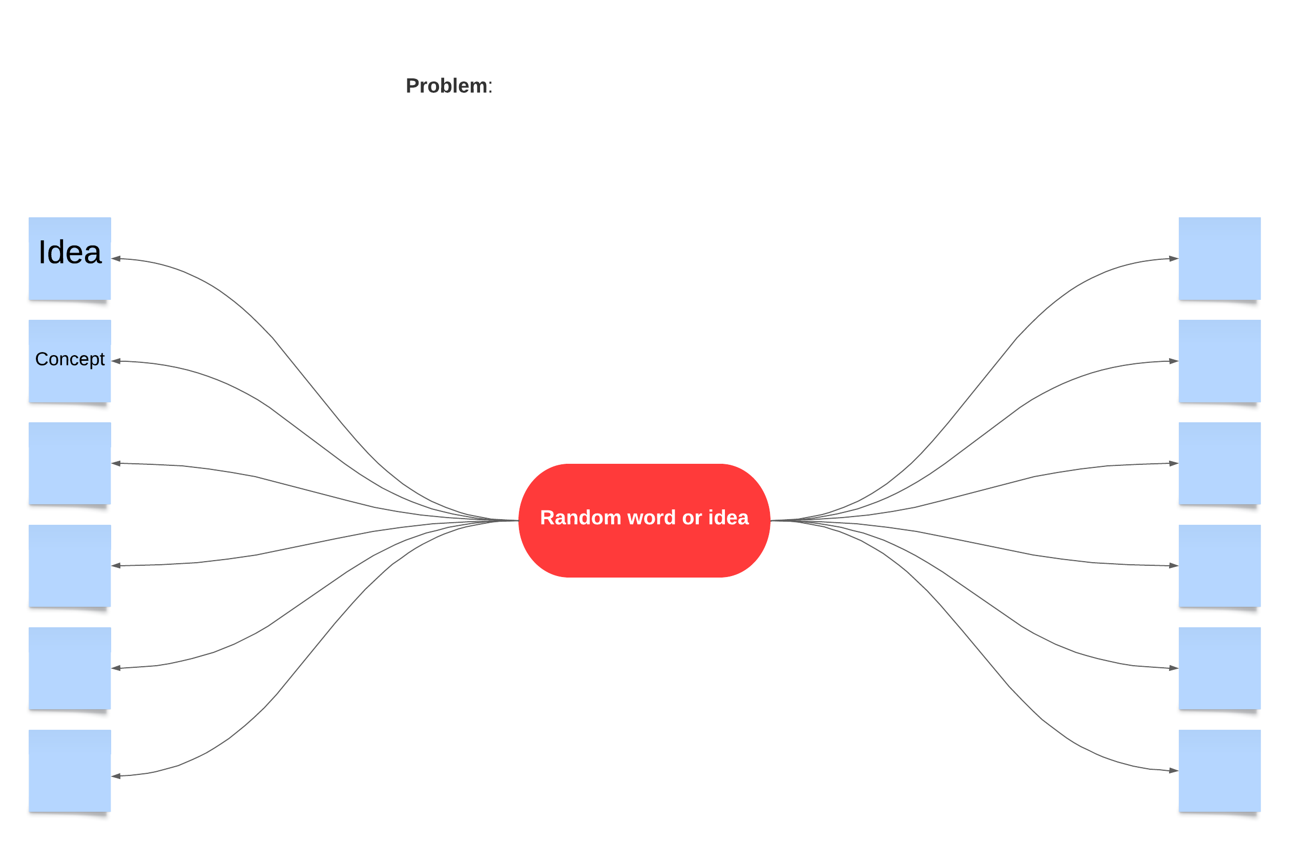 Random words brainstorming template example (click to modify image online)