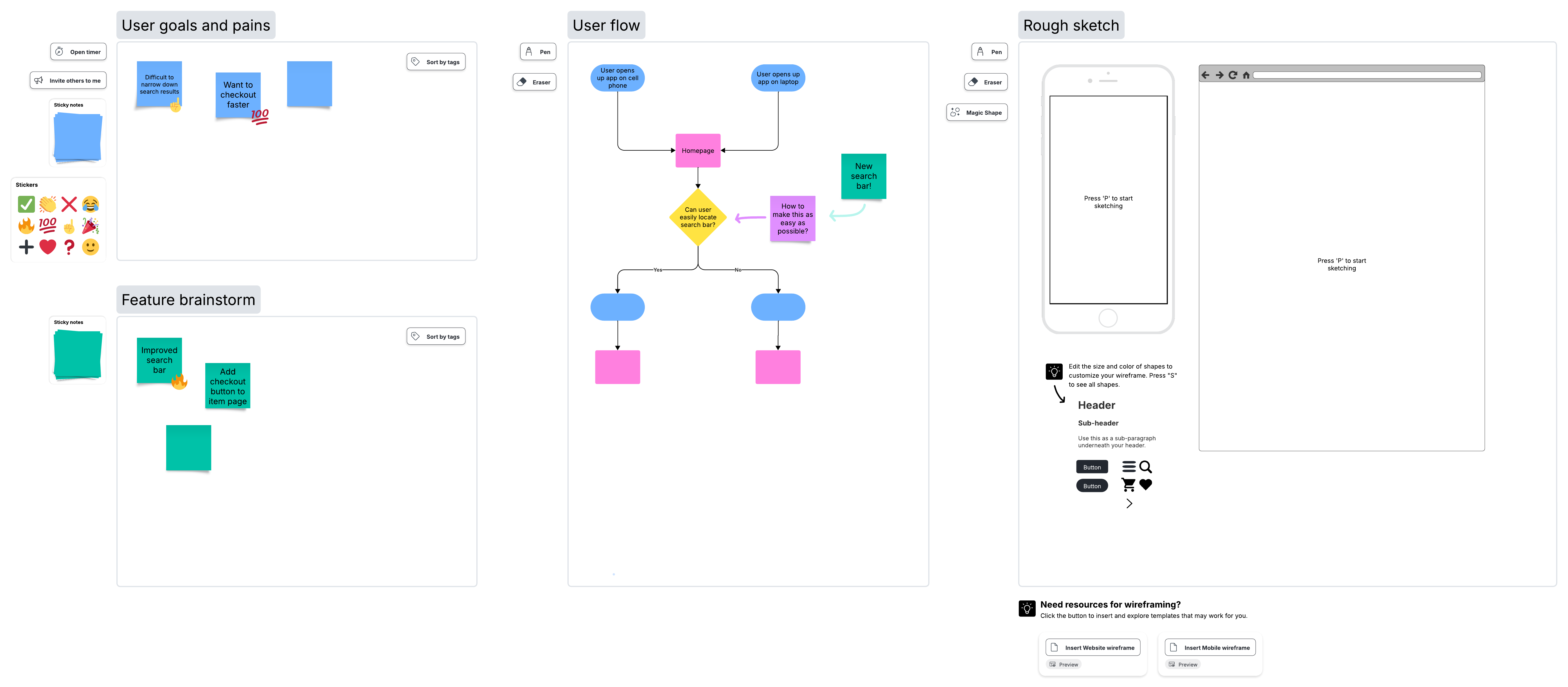 Click on the image to modify the product design meeting template online.