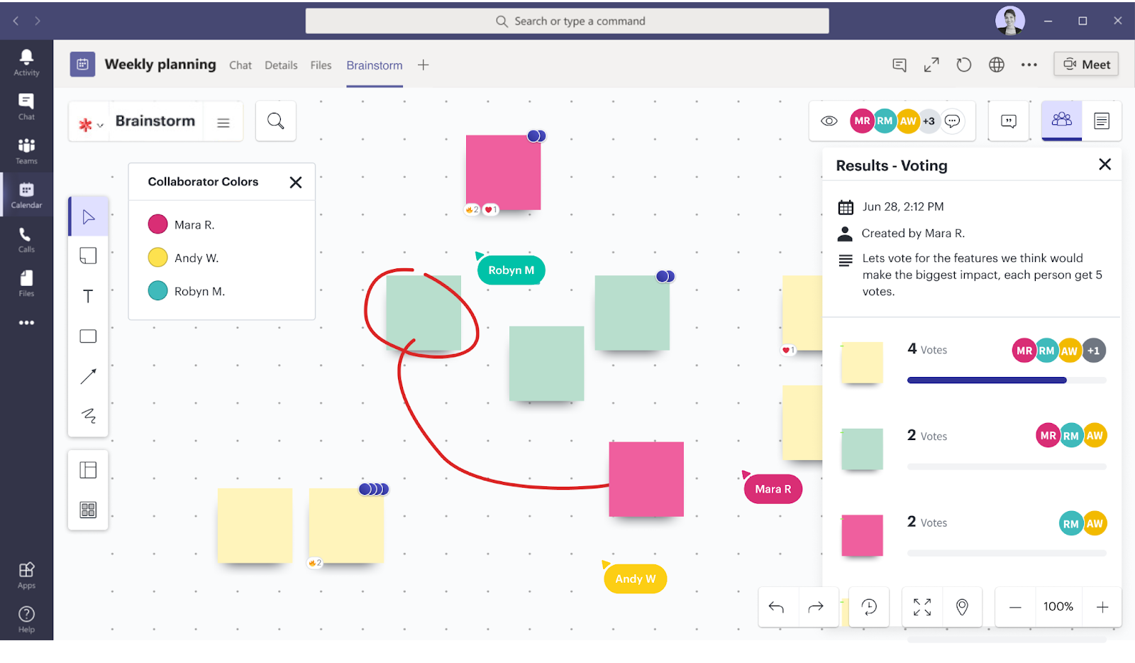 Use Lucid to brainstorm and plan during your meeting without ever having to leave Teams.