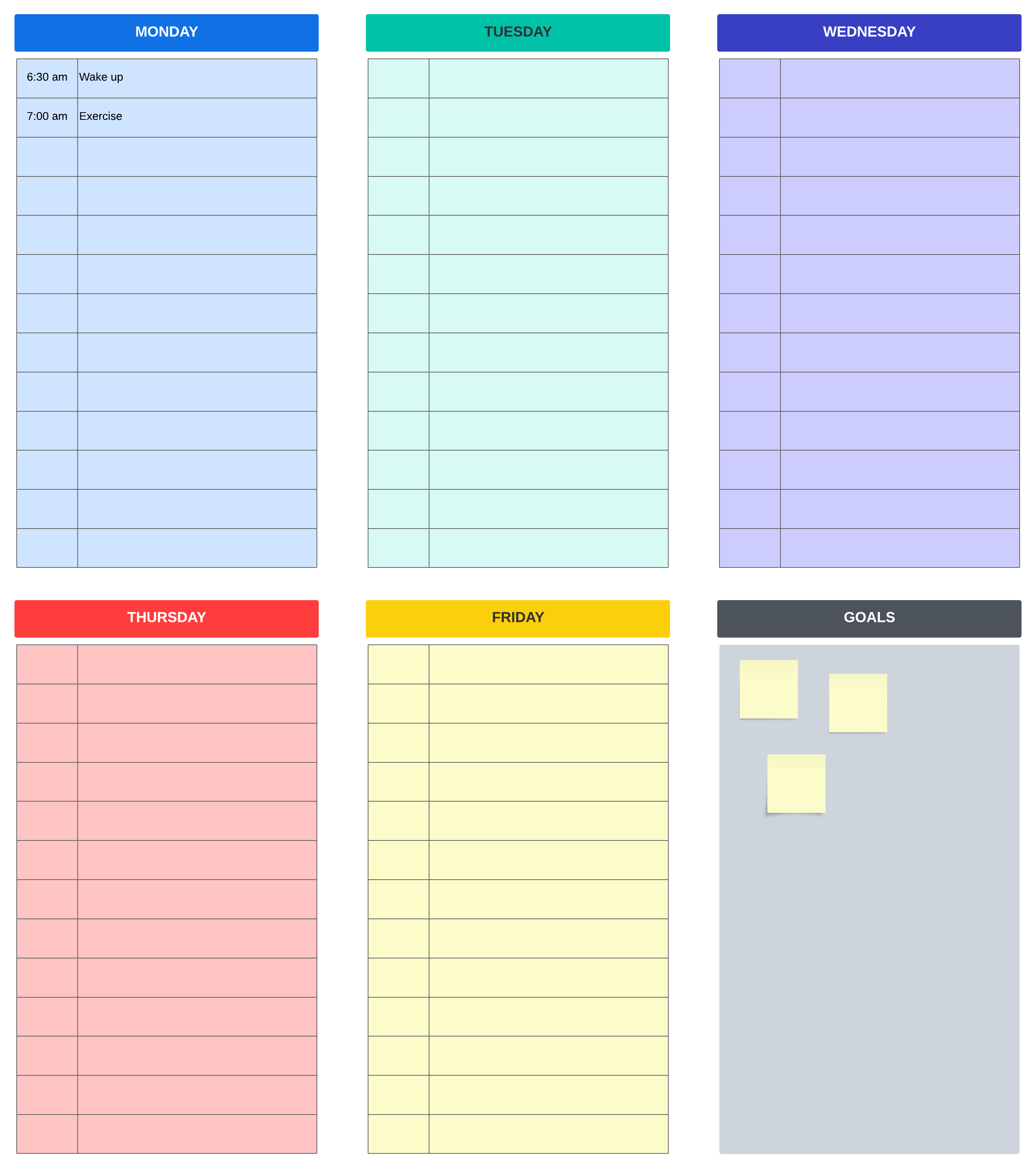 Schedule builder template (click on image to edit)