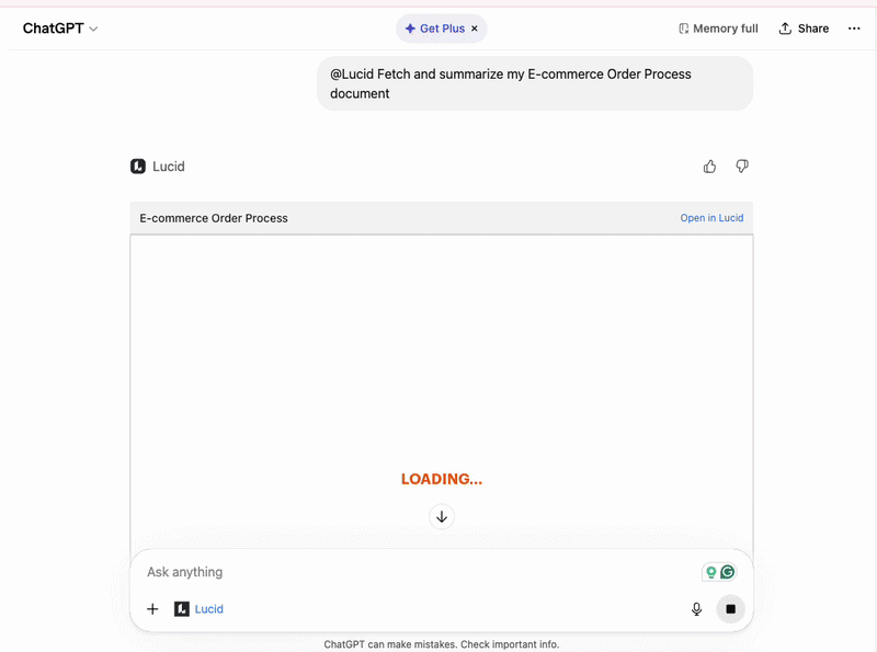 Use your AI tools to build a presentation from a Lucid document.