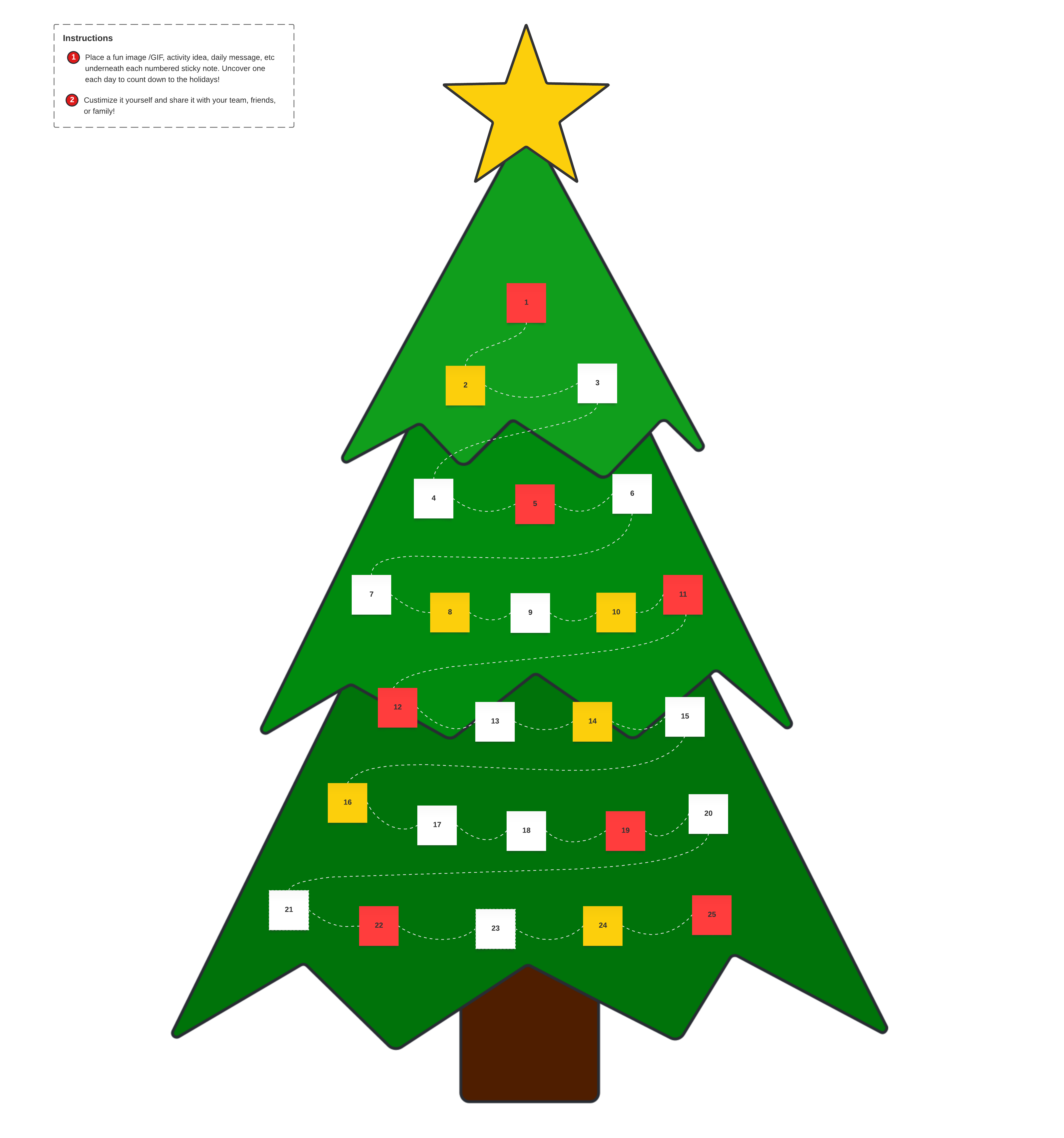 Count down to the holidays with this template! Click on image to modify online.