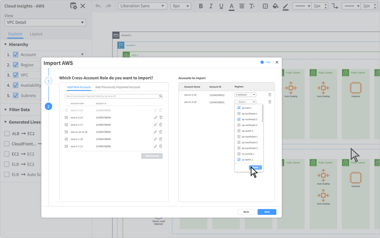 Automatically visualize your cloud architecture in just a few clicks