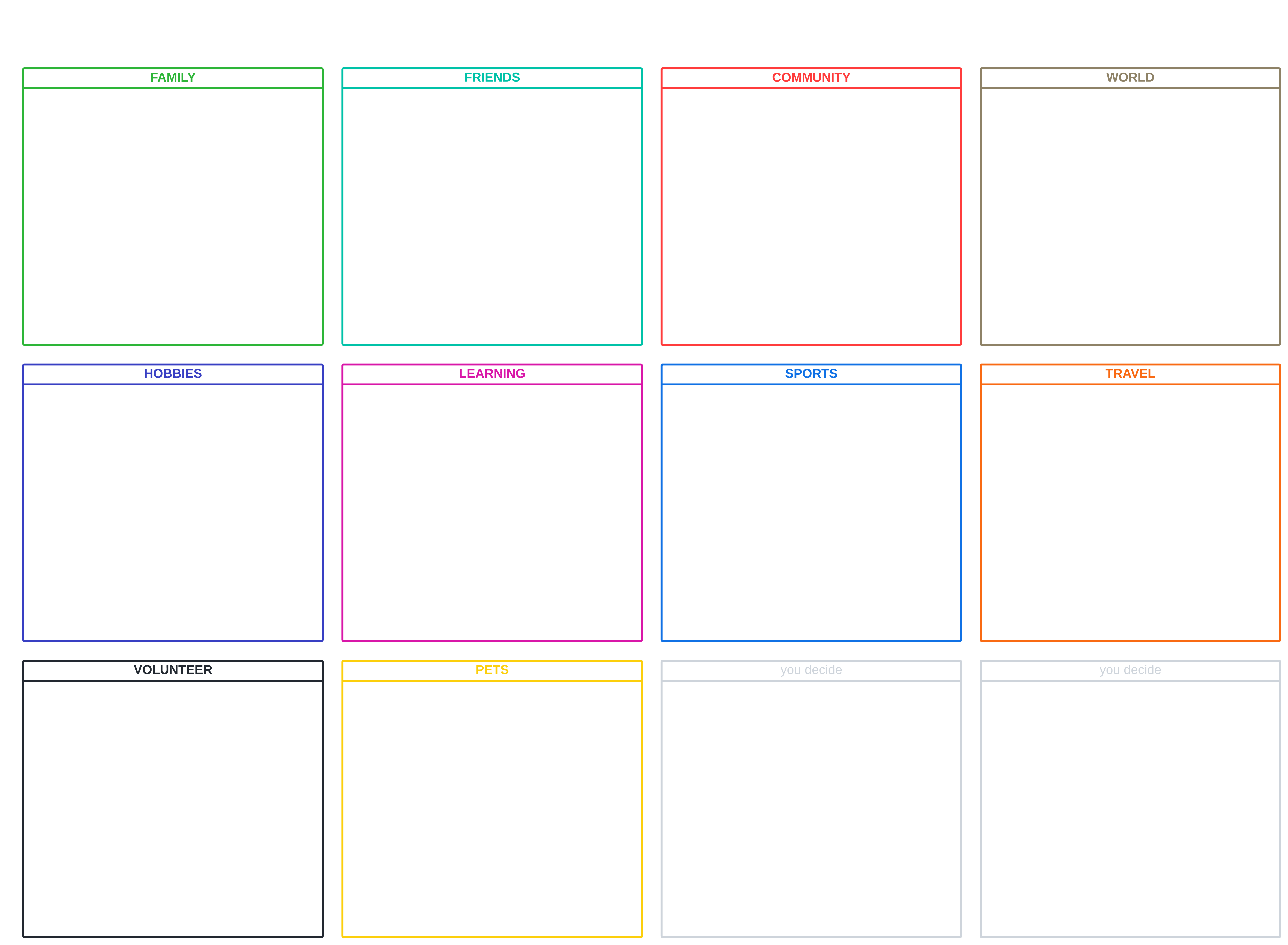 Show-and-tell template (Click on image to modify online)