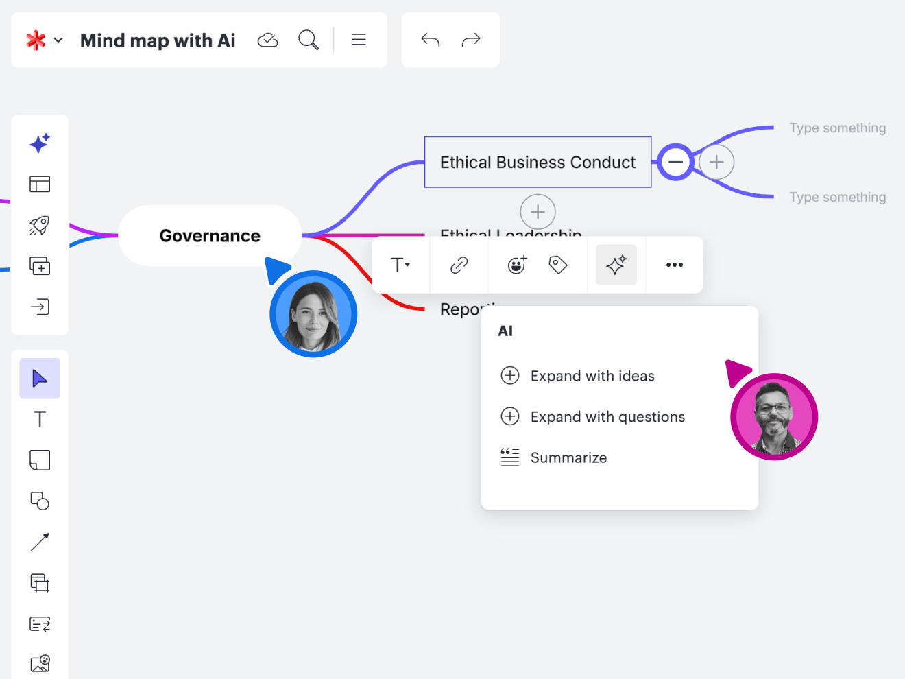 AI Mind Map in Lucidspark