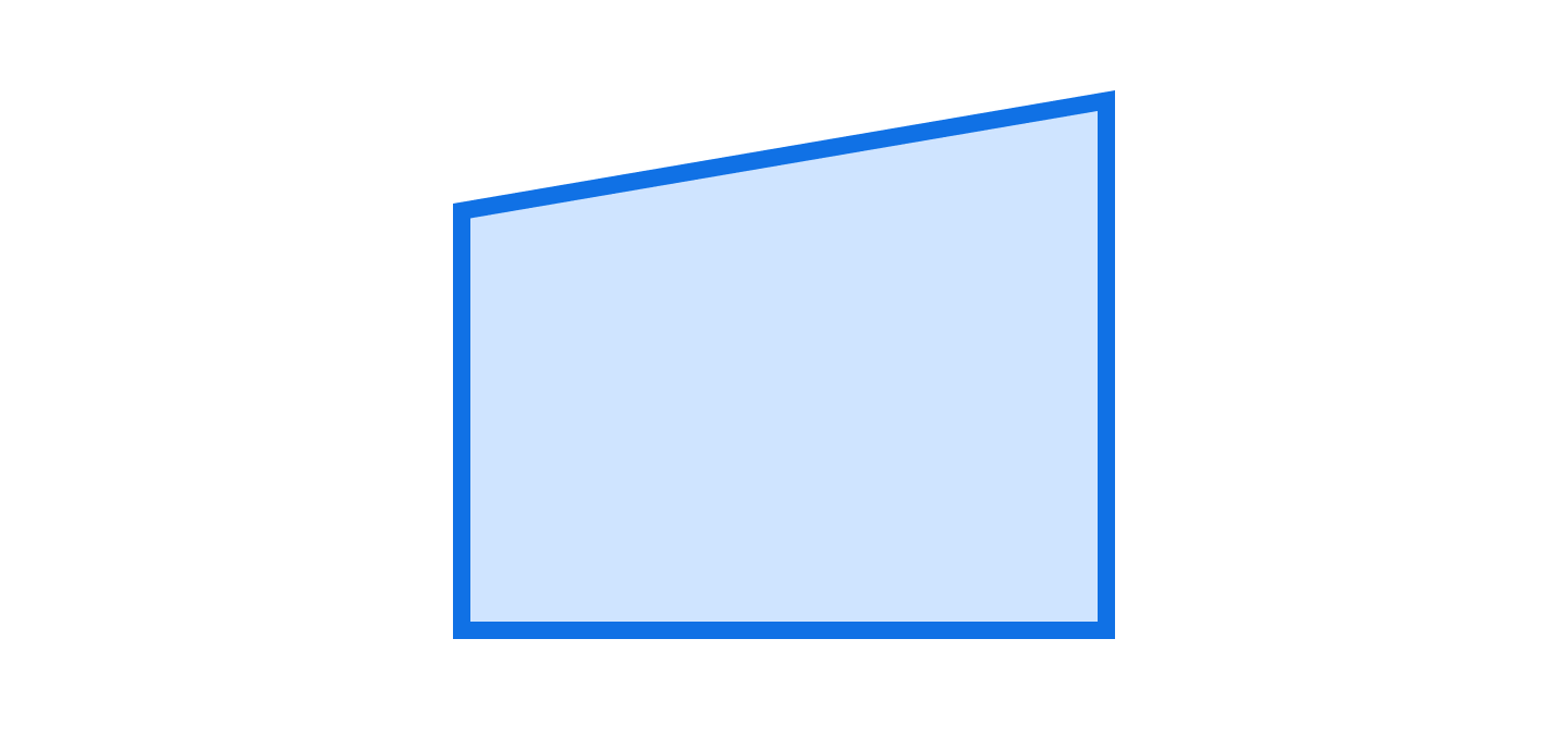 This is what a manual input symbol looks like.
