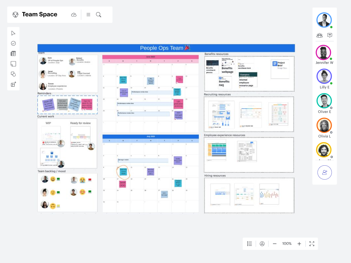 a team space within lucid